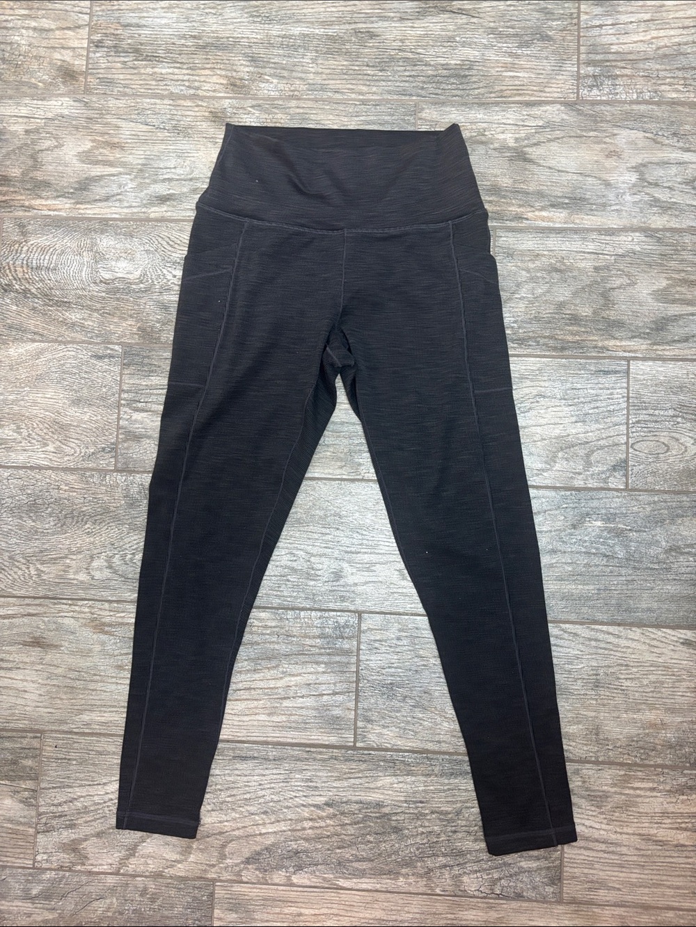 Prana Dark Greyish/ Black High-Waist Leggings
